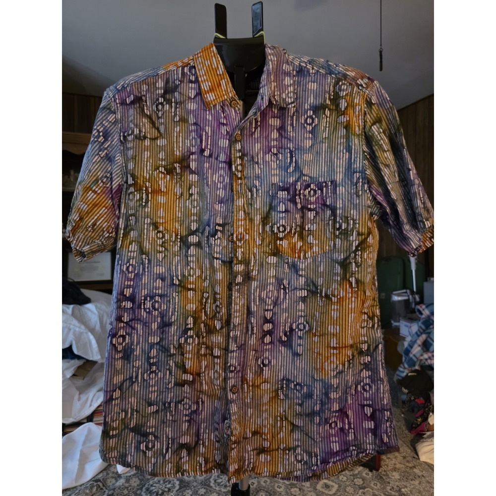 Vintage Mens Authenic Short‎ Sleeve Shirt. Size L.